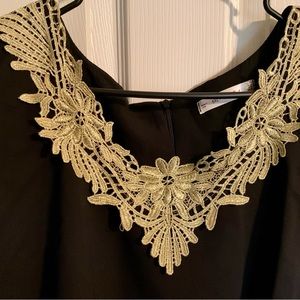 NEW LOW PRICE Stunning Black & Gold Formal Cape Dress. Rosegal 5X (not a US 5X)